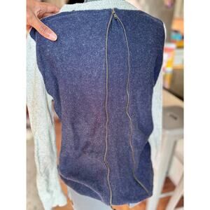 Madewell Colorblock Knit Sweater Top w/ Back Zip – Size M